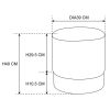 Taburet, rotund, cu spatiu depozitare, catifea, negru, max 80 kg, 39×40 cm, Golden, Akord