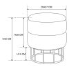 Taburet, rotund, cu spatiu depozitare, catifea, verde, max 80 kg, 37×42 cm, Elza, Akord