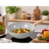 Tigaie tip Wok, ceramica, maner lemn, 28 cm, MagicHome Harmony