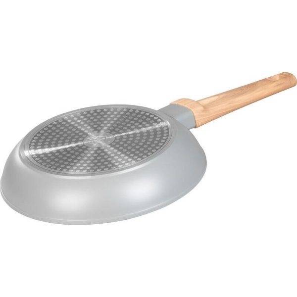 Tigaie ceramica cu maner lemn, rotunda, 24 cm, MagicHome Harmony