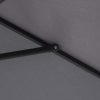 Umbrela gradina/terasa, stalp aluminiu, cu inclinatie, manivela, gri inchis, 270 cm