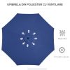 Umbrela gradina/terasa, cu inclinatie, manivela, albastru, 300 cm