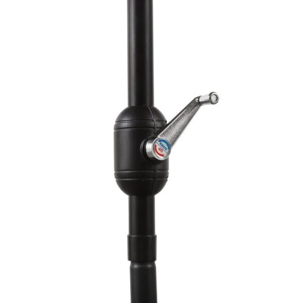 Umbrela gradina/terasa, cu inclinatie, manivela, gri, 300 cm