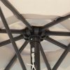 Umbrela gradina/terasa, cu inclinatie, manivela, gri, 300 cm