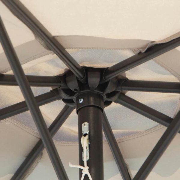 Umbrela gradina/terasa, cu inclinatie, manivela, gri, 300 cm