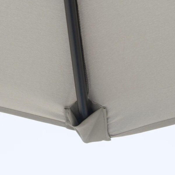 Umbrela gradina/terasa, cu inclinatie, manivela, gri, 300 cm
