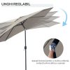 Umbrela gradina/terasa, cu inclinatie, manivela, gri, 300 cm