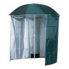 Umbrela plaja cu parasolar, 2 contragreutati, verde inchis, 200 cm