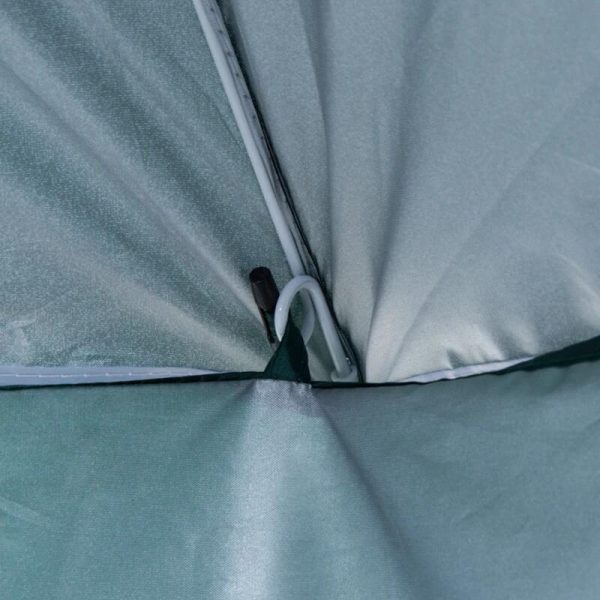 Umbrela plaja cu parasolar, 2 contragreutati, verde inchis, 200 cm
