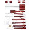 Ustensile pentru barbecue, grill, gratar, inox, cu geanta, set 19 piese, Strend Pro Grill