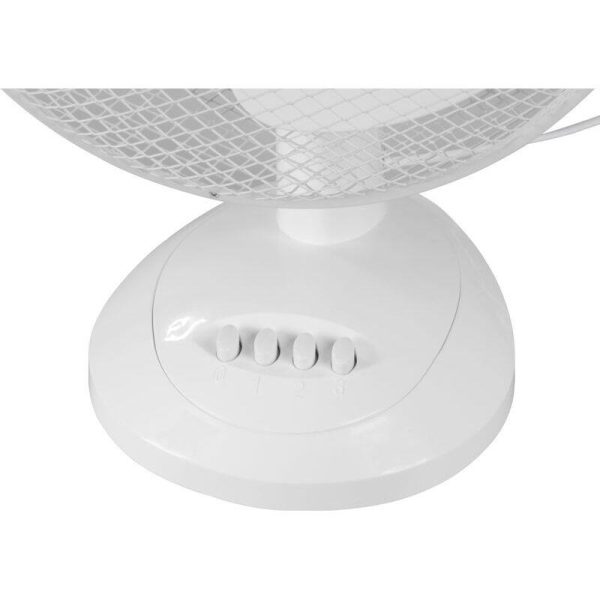 Ventilator de masa, 45 W, 2 viteze, elice 30 cm, functionare silentioasa, 34×48 cm, alb, Strend Pro