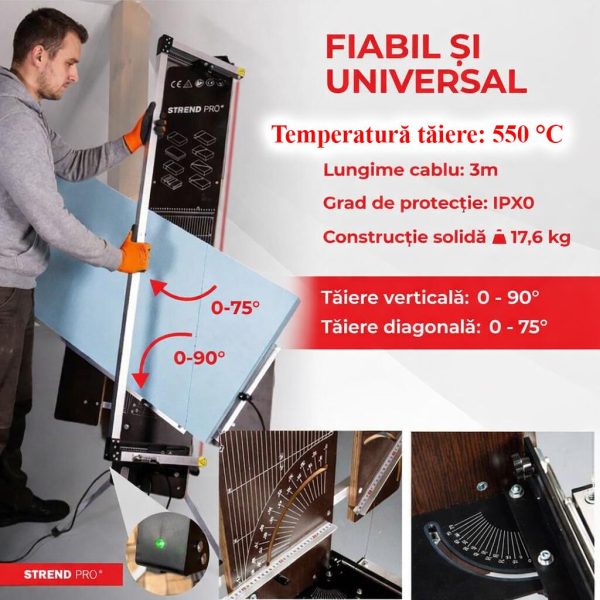 Aparat electric taiat polistiren, 200 W, 170×30 cm, Strend Pro