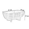 Set 2 ghivece pentru flori model butoi natural 41x29x19 cm