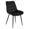 Set 4 scaune bucatarie/living, Artool, Bera, catifea neagra, picioare metal negru, 54x60x88 cm