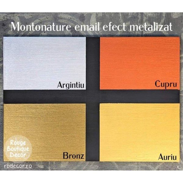Vopsea acrilica metalizata multisuprafete, argintiu, 80ml,  MONTO