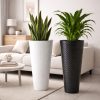 Ghiveci decorativ de flori, Prosperplast, Matuba Slim, rotund, inalt, 55 cm, antracit