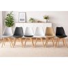 Scaun bucatarie/living, Artool, Mark, PP bej, picioare lemn natur, 49x52x82 cm