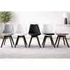 Scaun bucatarie/living, Artool, Mark, PP transparent, picioare negre, 49x43x82 cm
