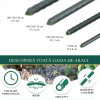 Set 100 araci de gradina, suport pentru rosii, castraveti si fasole, metal acoperit cu PVC, rezistenti la rugina, verde, 180×2 cm, Artool