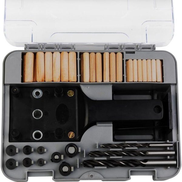 Set pentru dulgheri cu imbinari, dibluri, burghie, cuie, cheie Allen, 83 piese, Strend Pro