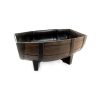 Set 4 ghivece pentru flori model butoi teak 41x29x19 cm