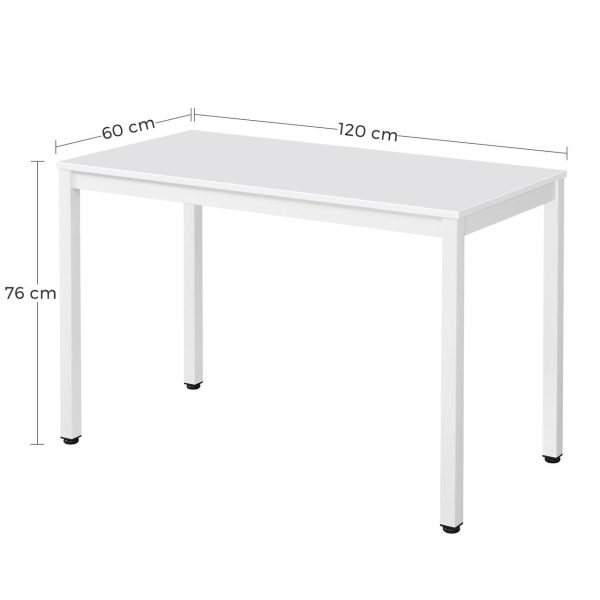 Masa pentru sufragerie/living, Artool, pal, metal, alb, 120x60x76 cm