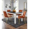 Scaun bucatarie/living, Artool, Split, catifea aramie, picioare metal auriu, 49x60x88 cm