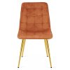 Scaun bucatarie/living, Artool, Split, catifea aramie, picioare metal auriu, 49x60x88 cm