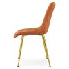 Scaun bucatarie/living, Artool, Split, catifea aramie, picioare metal auriu, 49x60x88 cm