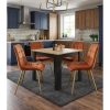 Scaun bucatarie/living, Artool, Split, catifea aramie, picioare metal auriu, 49x60x88 cm