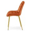 Scaun bucatarie/living, Artool, Bera, catifea aramie, picioare metal auriu, 53x60x87 cm