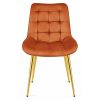 Scaun bucatarie/living, Artool, Bera, catifea aramie, picioare metal auriu, 53x60x87 cm