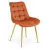 Scaun bucatarie/living, Artool, Bera, catifea aramie, picioare metal auriu, 53x60x87 cm