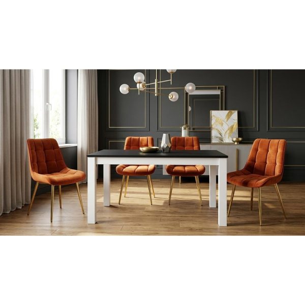 Scaun bucatarie/living, Artool, Bera, catifea aramie, picioare metal auriu, 53x60x87 cm