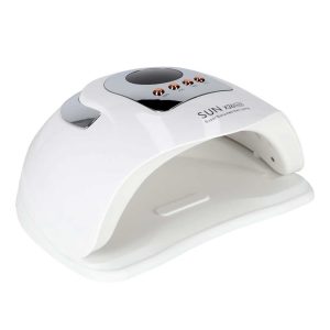 Lampa UV pentru unghii, model “SUN X26 MAX”, pentru manichiura, unghii hibride și unghii cu gel, 81 de LED-uri. 380 W, culoare Alba, pentru uz personal sau profesional