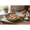 Tigaie grill, ceramica, patrata, cu ciocuri, 28 cm, MagicHome Harmony