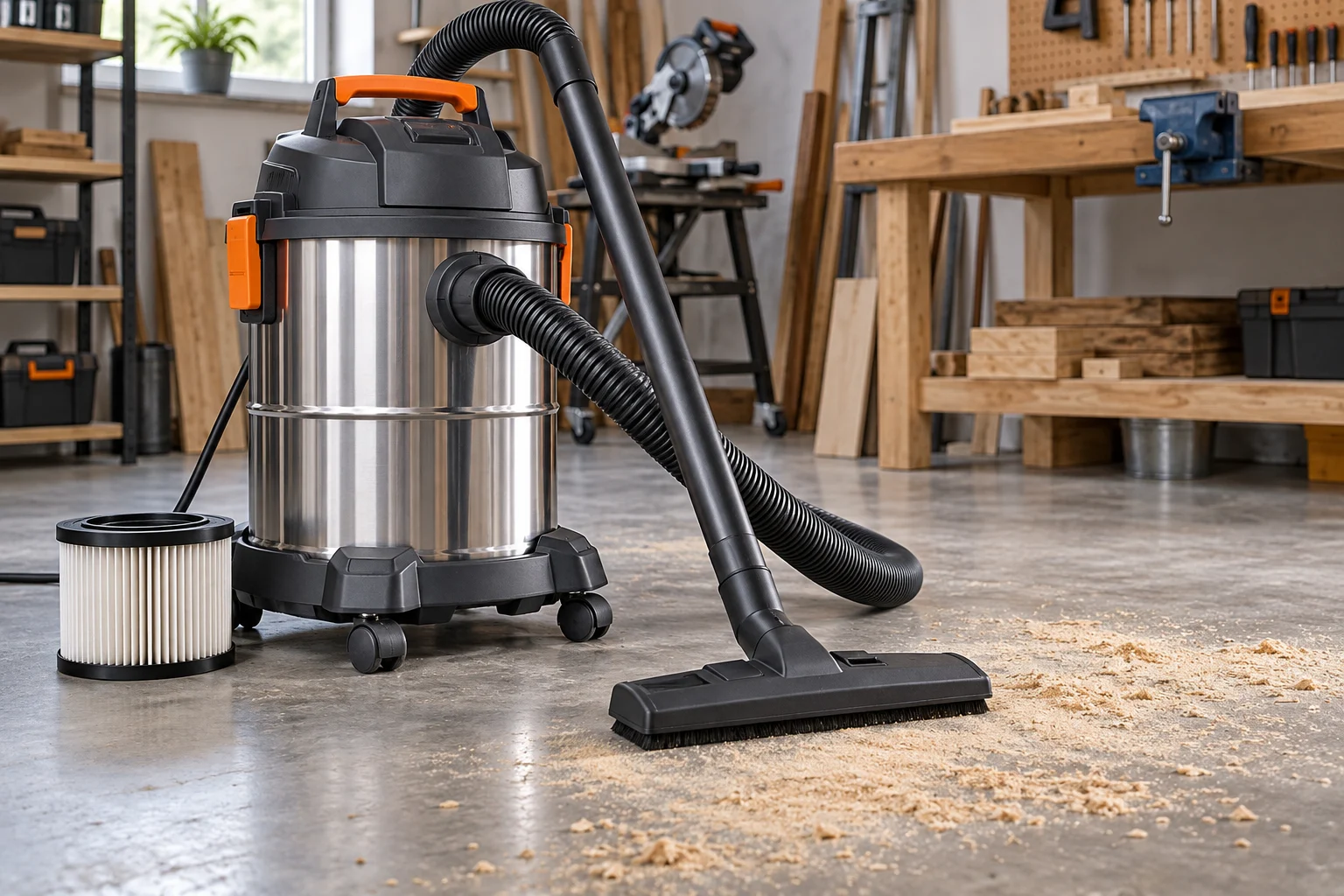 Aspirator industrial pentru atelier: umed-uscat, filtrare și putere