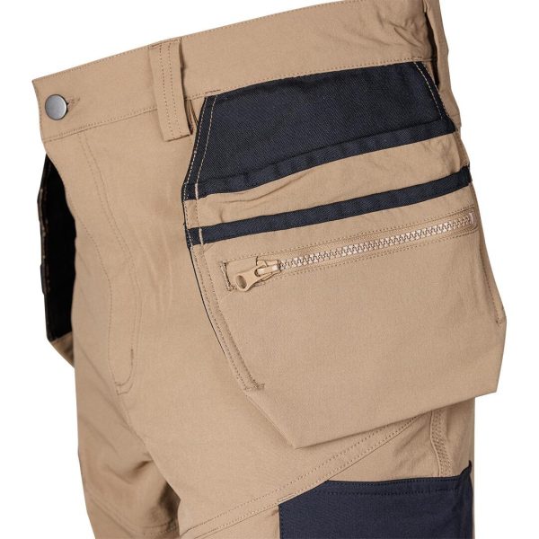 Pantaloni de lucru Mix&Match, elastici, intariri genunchi, bej, marimea L/52, NEO
