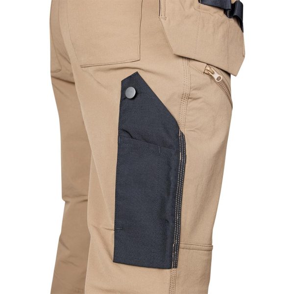 Pantaloni de lucru Mix&Match, elastici, intariri genunchi, bej, marimea S/48, NEO