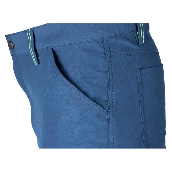 Pantaloni de lucru Mix&Match, elastici, intariri genunchi, bleumarin si verde, marimea L/52, NEO