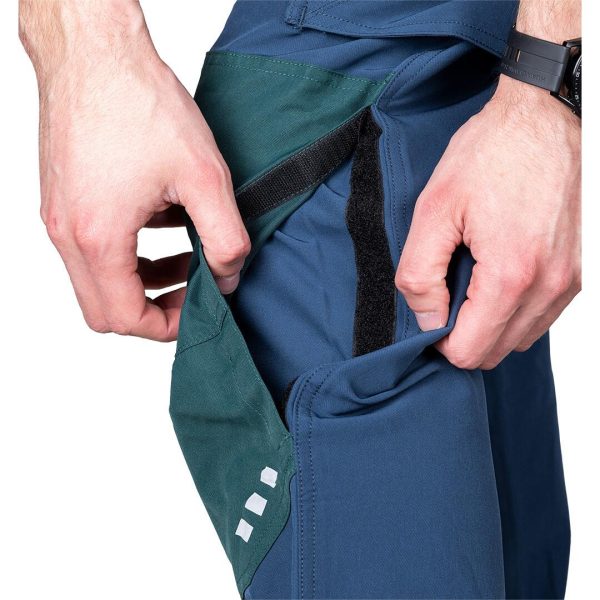 Pantaloni de lucru Mix&Match, elastici, intariri genunchi, bleumarin si verde, marimea L/52, NEO