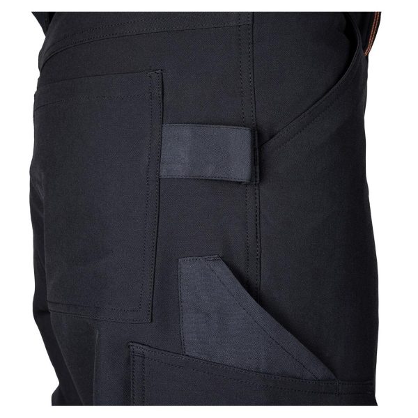 Pantaloni de lucru Mix&Match, elastici, intariri genunchi, negru si portocaliu, marimea M/50, NEO