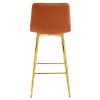 Scaun de bucatarie/bar, Artool, Arceto, catifea aramie, picioare metal auriu, 43.5x49x102 cm