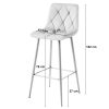 Scaun de bucatarie/bar, Artool, Nado, catifea neagra, picioare metal auriu, 43.5x49x102 cm