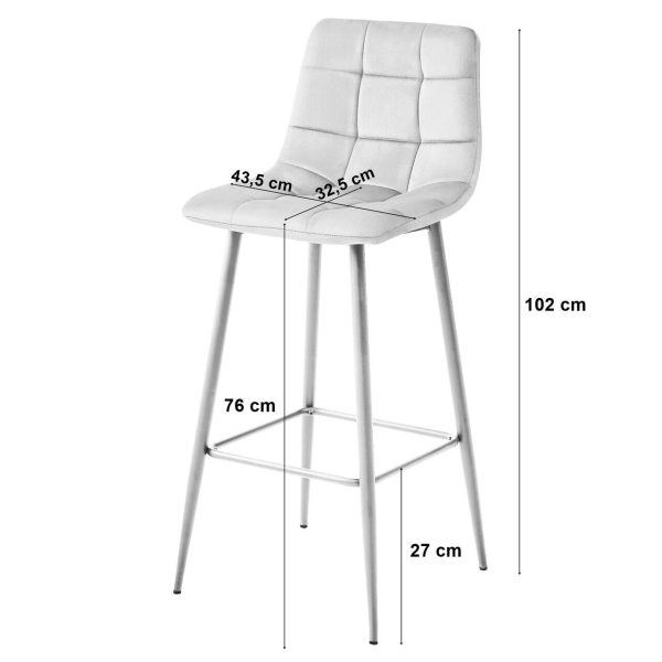Scaun de bucatarie/bar, Artool, Arceto, catifea maro, picioare metal auriu, 43.5x49x102 cm
