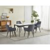 Scaun stil fotoliu bucatarie/living, Artool, Nana, catifea gri inchis, picioare metal negru, 54x61x83.5 cm