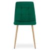 Set 4 scaune bucatarie/living, Artool, Kara, catifea verde, picioare metal natur, 44.5×50.5×87 cm