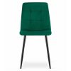 Set 6 scaune bucatarie/living, Artool, Kara, catifea verde, picioare metal negru, 44.5×50.5×87 cm