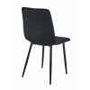 Set 6 scaune bucatarie/living, Artool, Libra, catifea neagra, picioare metal negru, 44x40x88.5 cm