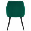 Set 2 scaune tip fotoliu bucatarie/living, Artool, Nana, catifea verde inchis, picioare metal negru, 54x61x83.5 cm